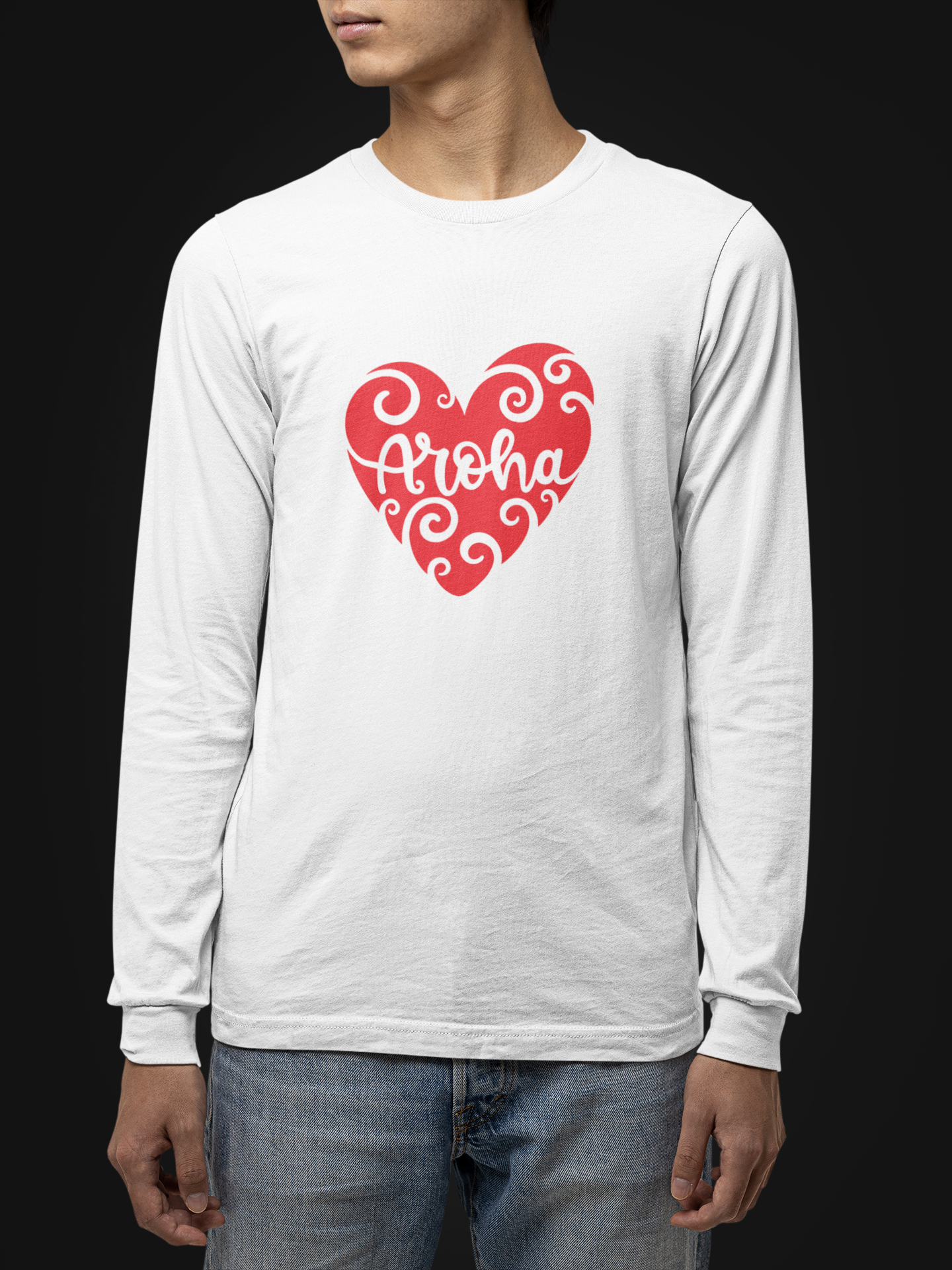 AROHA Whero Heart  - Long Sleeve