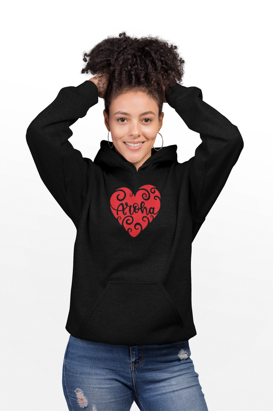 AROHA Whero Heart - HOODIE