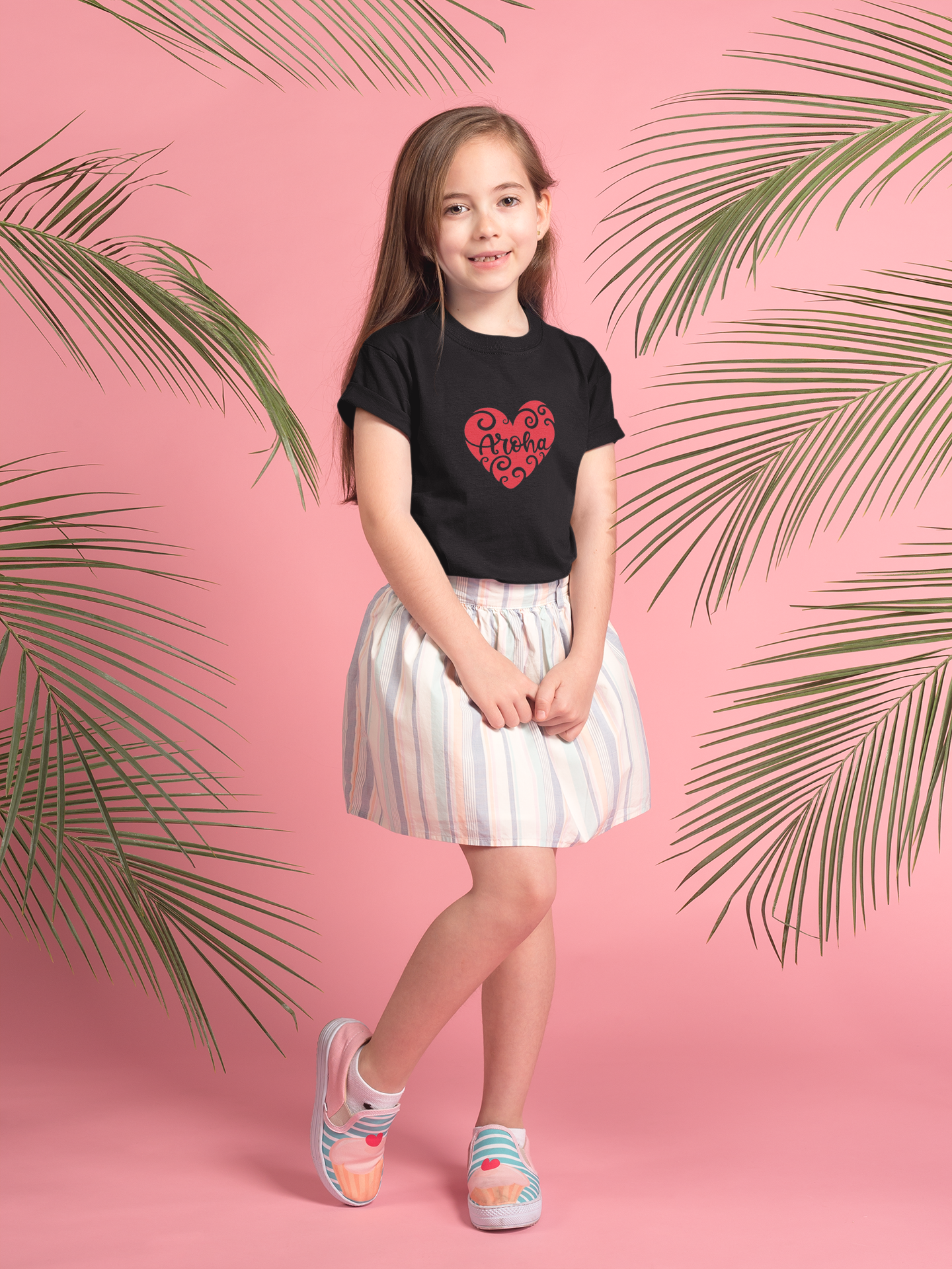 Aroha Whero Heart - Children Tee