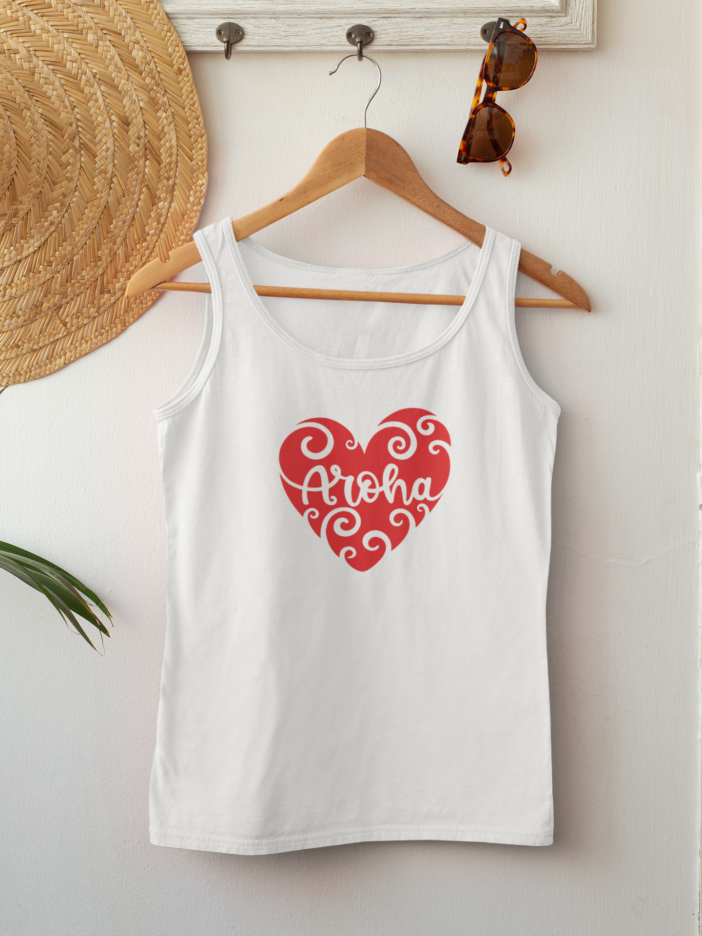 Aroha Whero Heart  Singlet/Tank