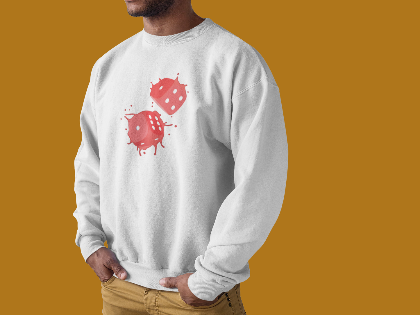 Dice Splash - Red - Hoodie/Sweat.