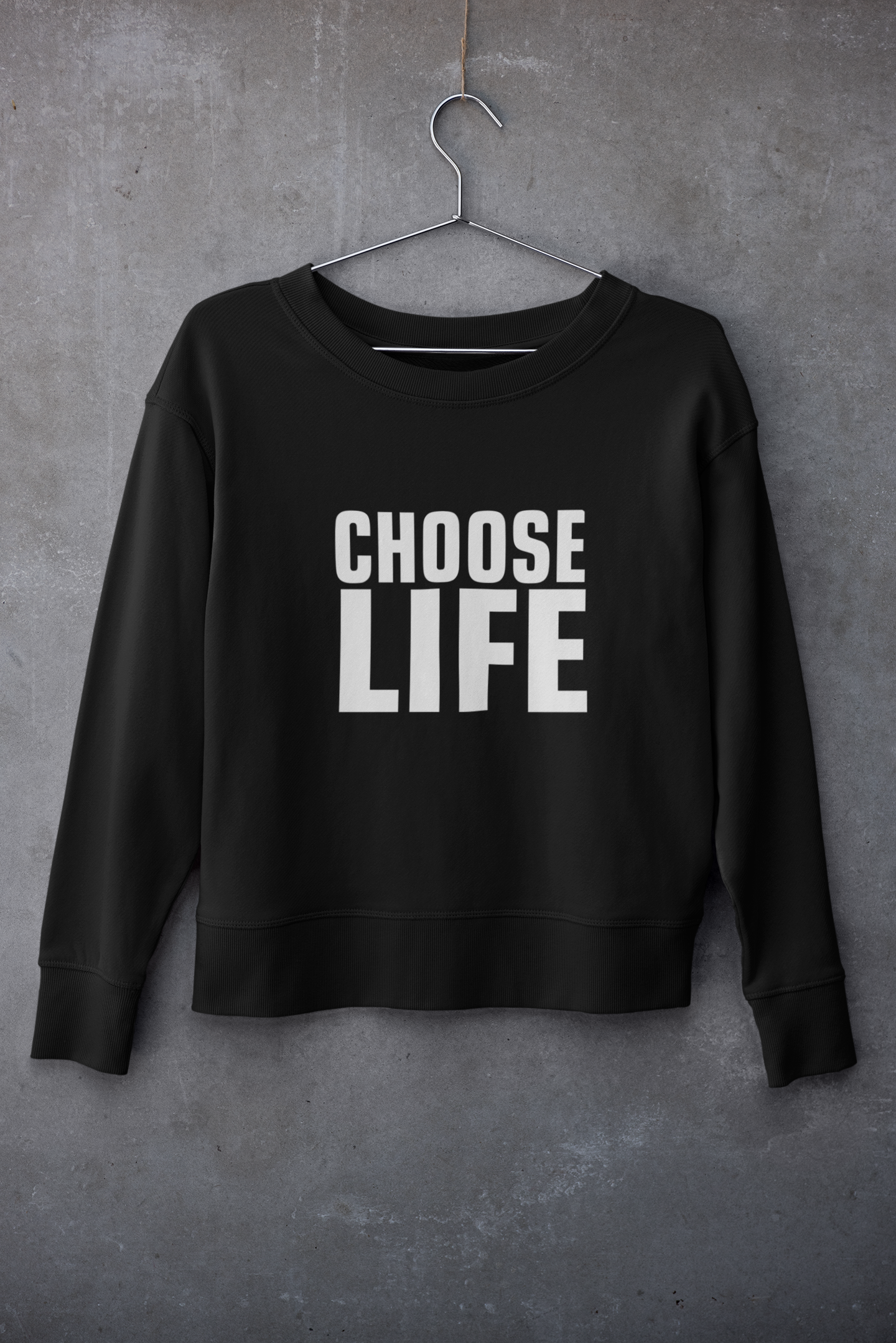 CHOOSE LIFE - Cropped Hoodie/Sweat