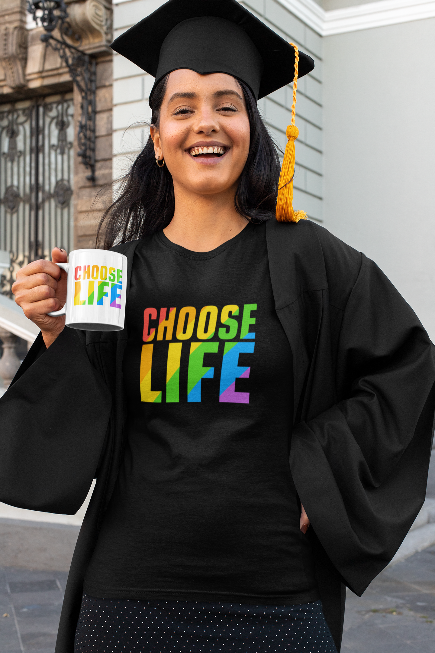 Collectors Mug - CHOOSE LIFE (Rainbow)