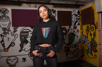 Rainbow Tongue Crop Sweat/Hoodie