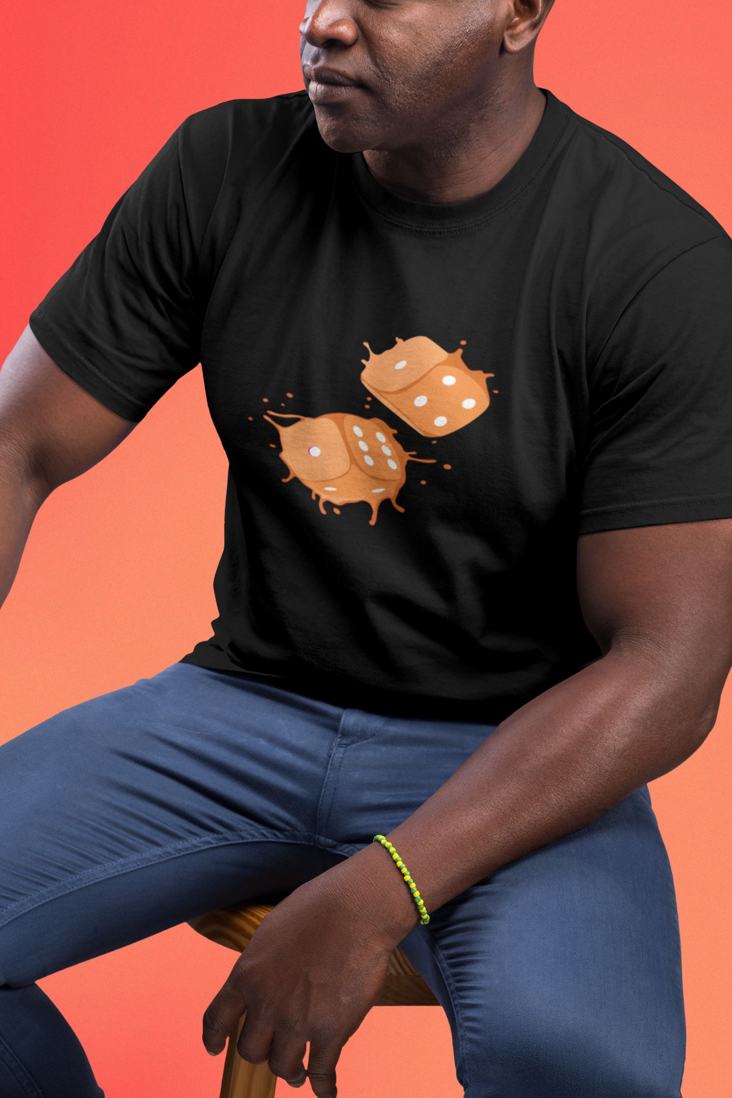 Dice Splash - Orange Tee