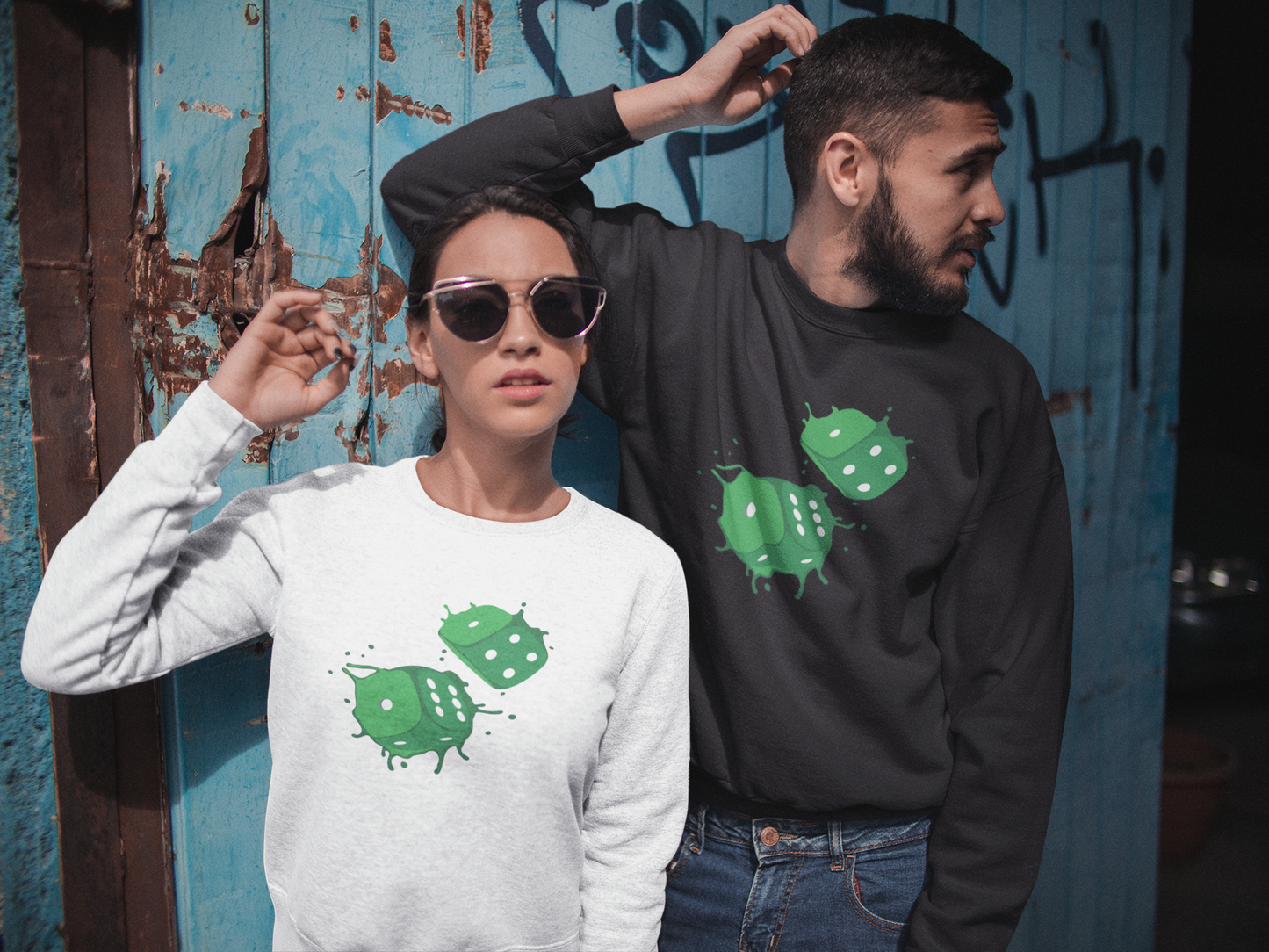 Dice Splash - Green - Hoodie/Sweat.