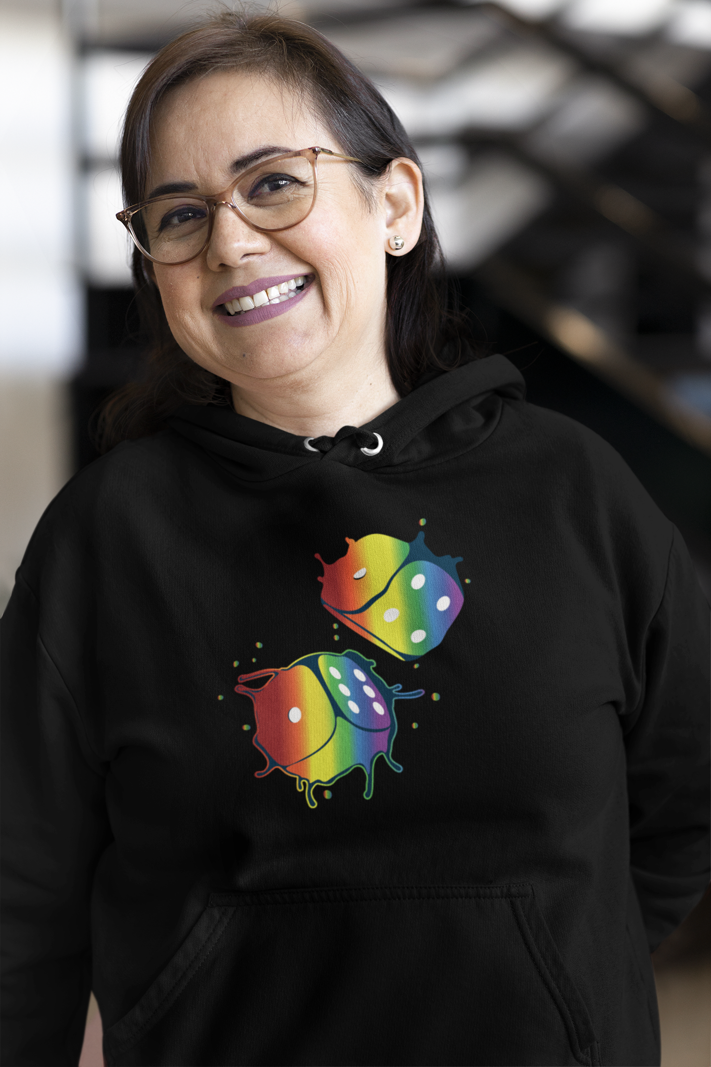 Dice Splash - Rainbow - Hoodie/Sweat.