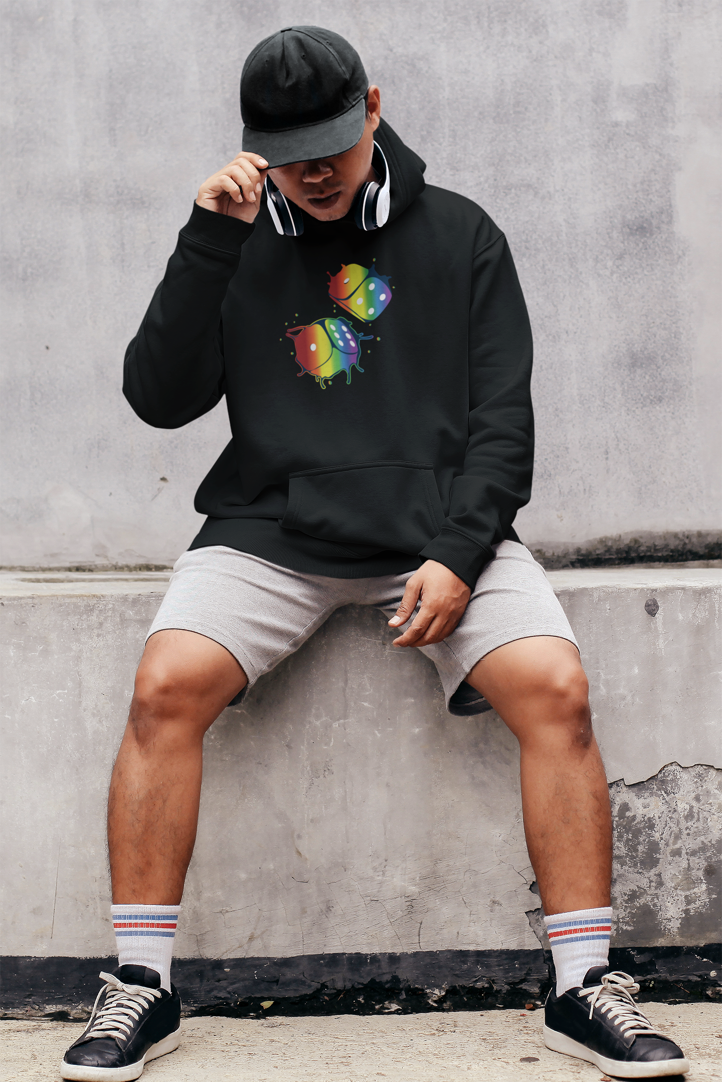 Dice Splash - Rainbow - Hoodie/Sweat.