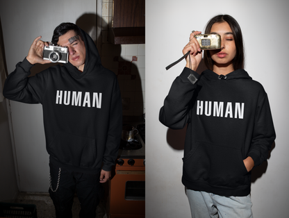 HUMAN (white text) - Hoodie/Sweat.