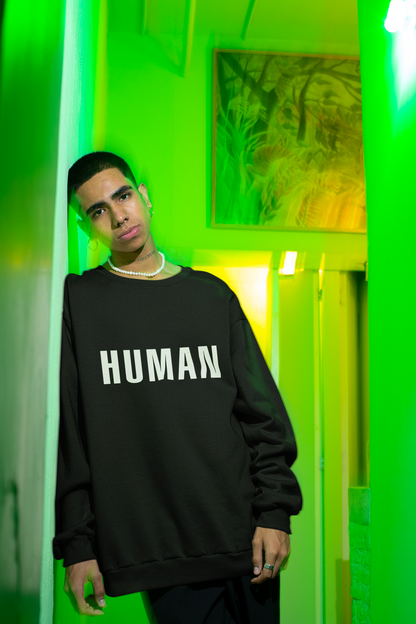 HUMAN (white text) - Hoodie/Sweat.