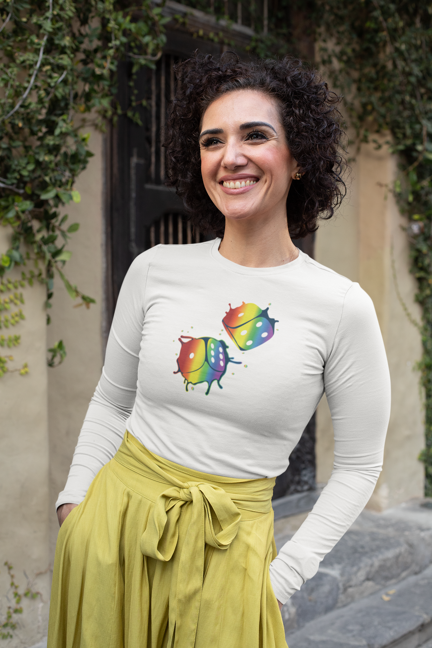 Dice Splash - Rainbow - Long Sleeve