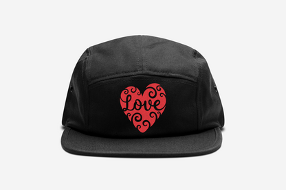 Adult Hat/Cap - Red Love Heart