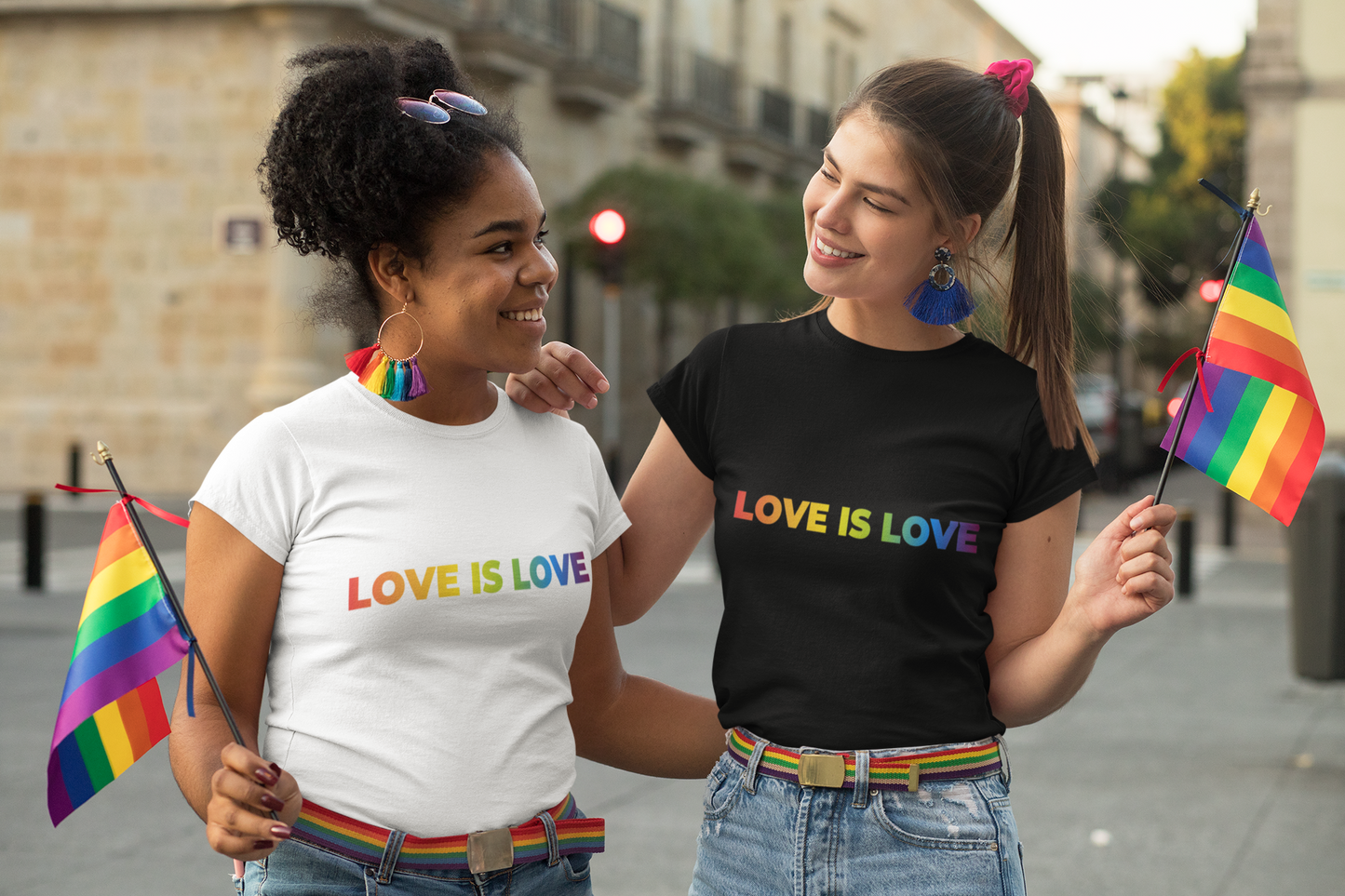 Rainbow Love is Love Adult Tee