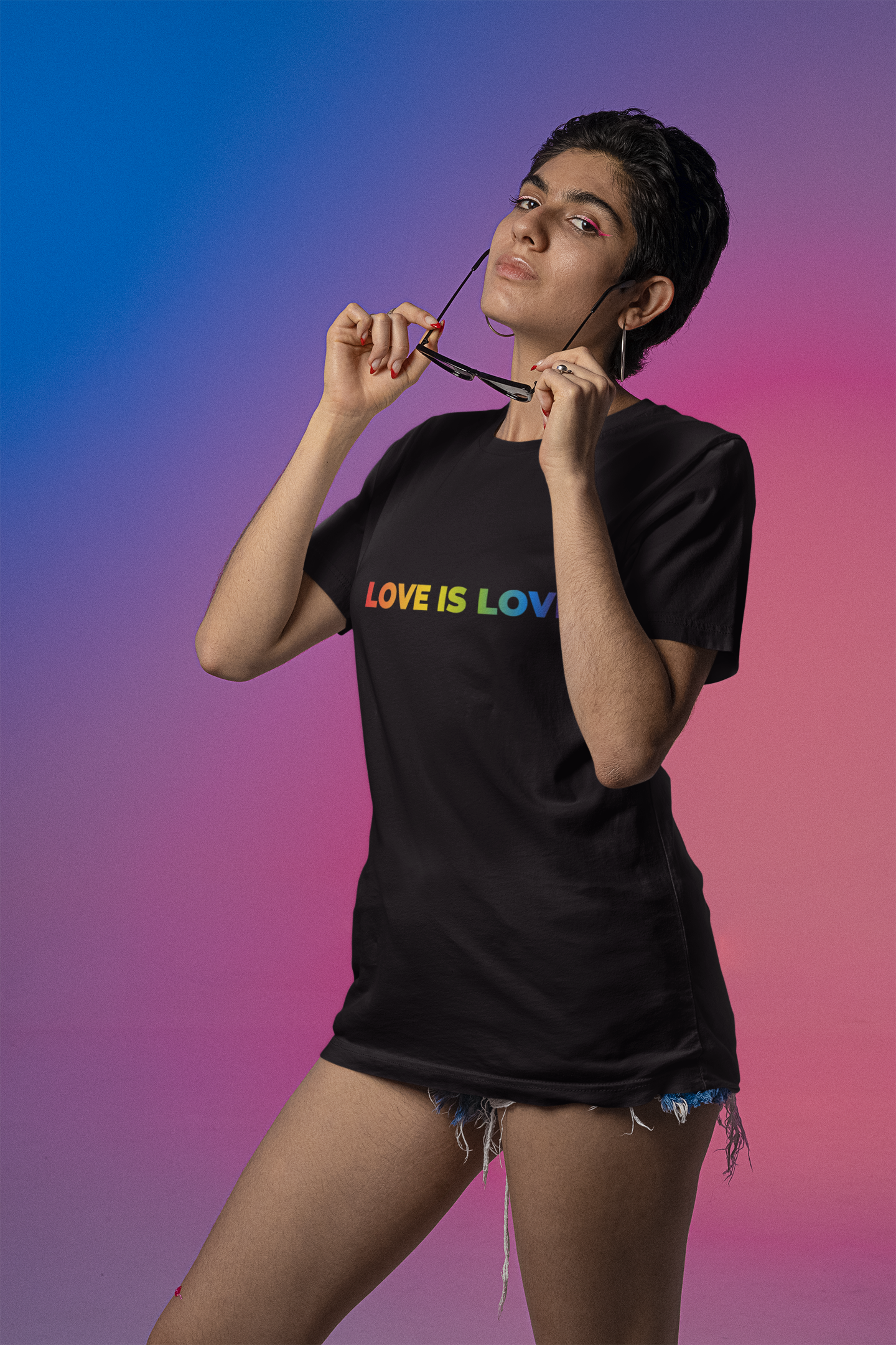 Rainbow Love is Love Adult Tee