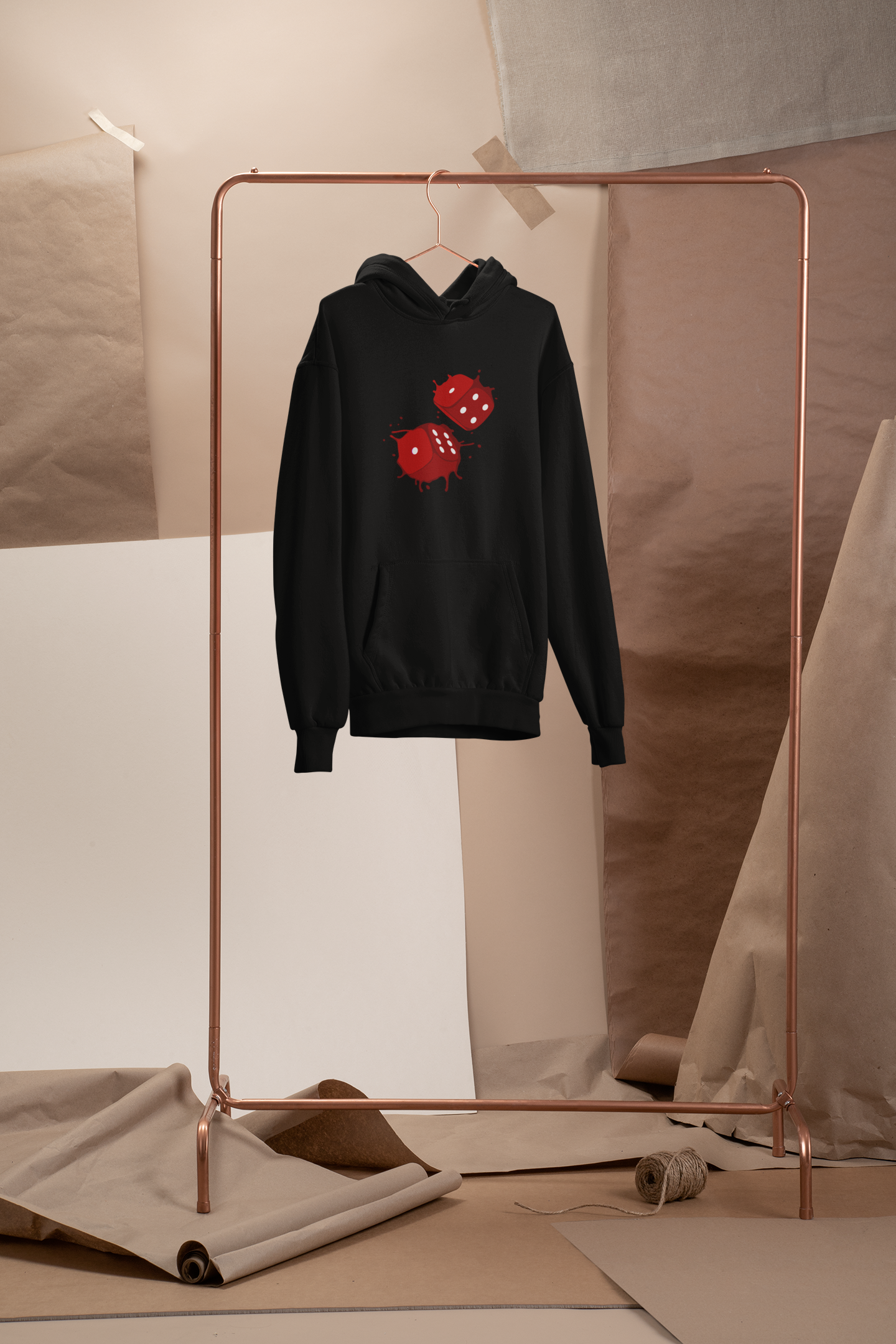 Dice Splash - Cherry Red - Hoodie/Sweat.