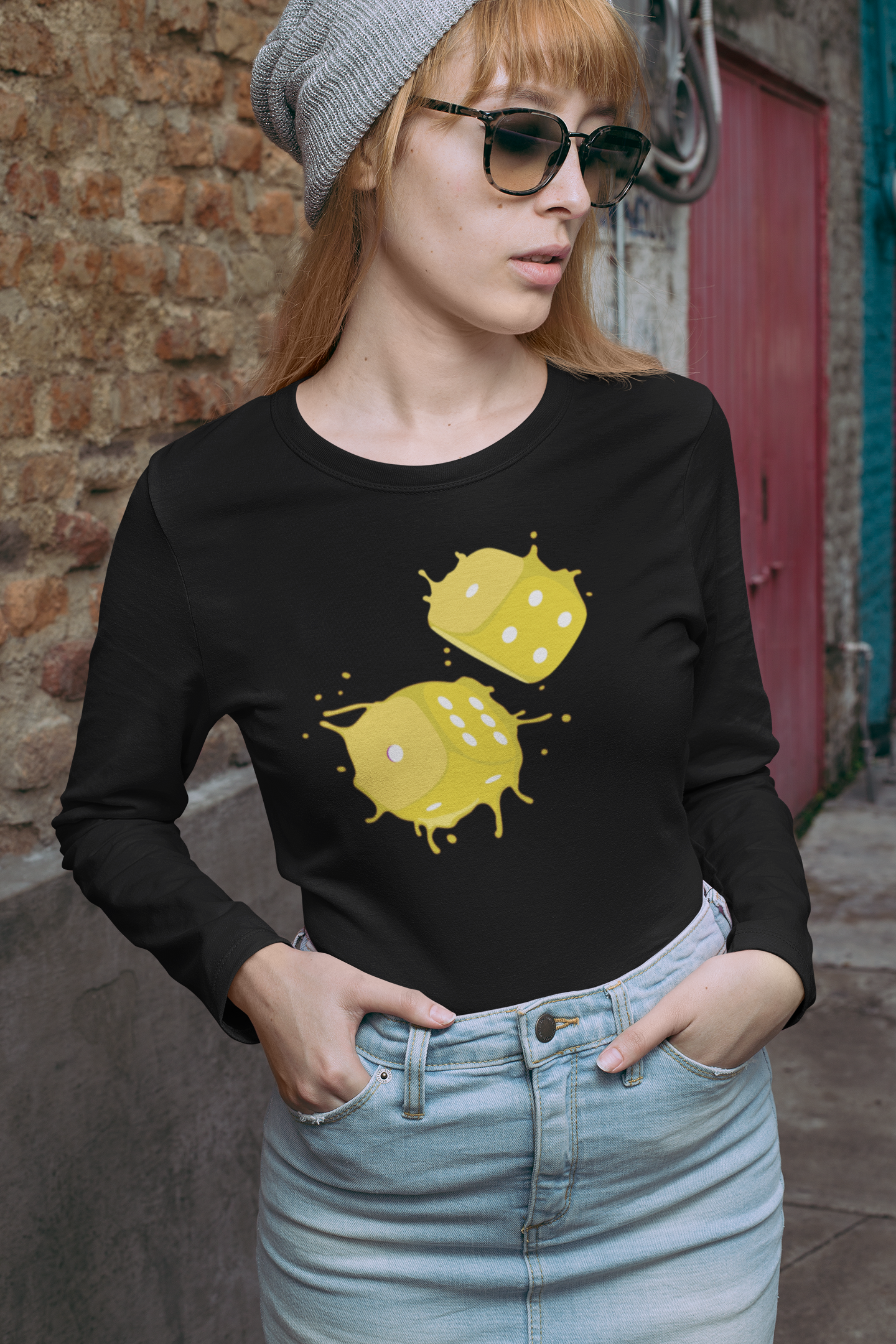 Dice Splash - Yellow - Long Sleeve