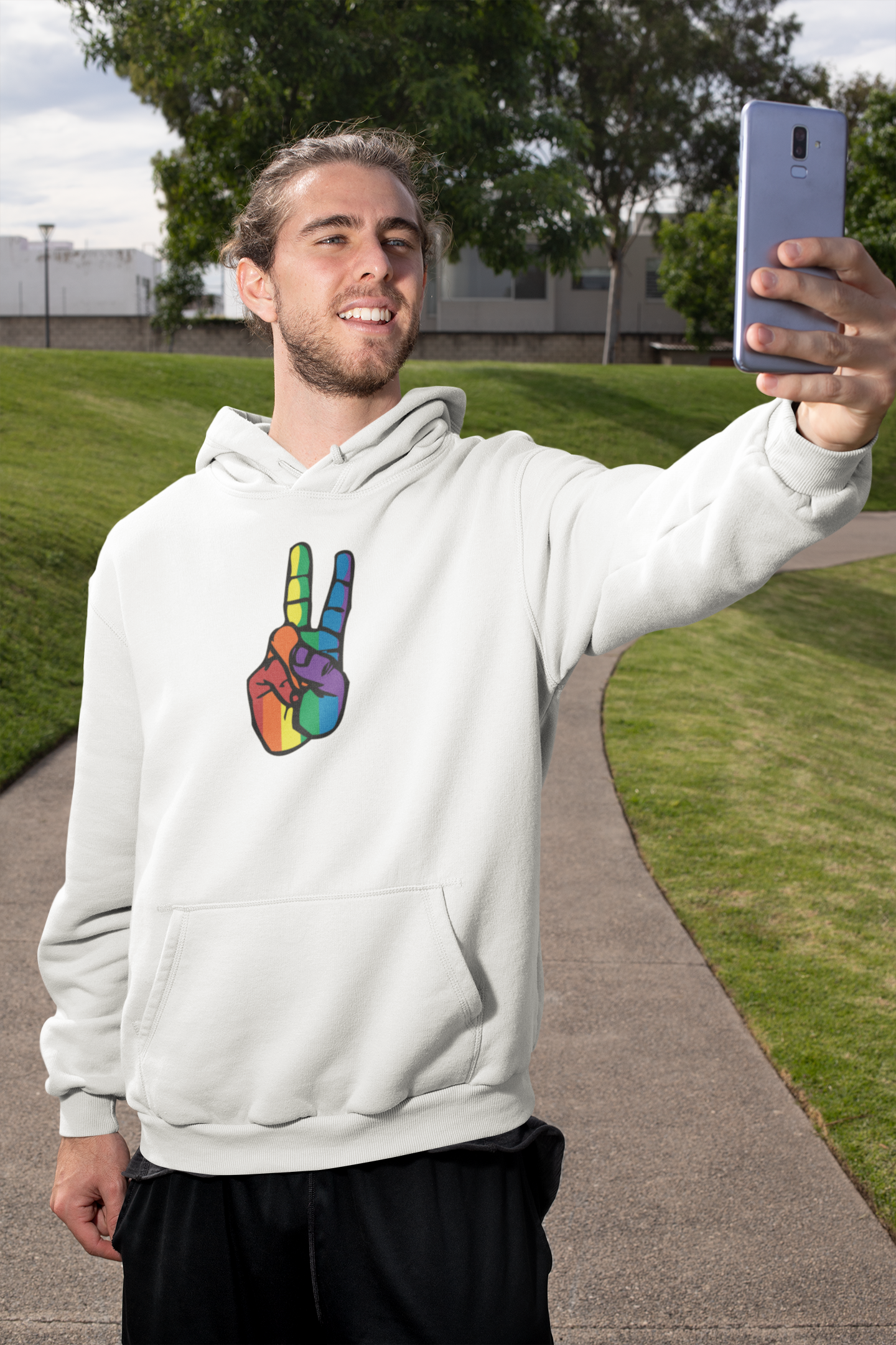 PRIDE PEACE FINGERS  - Hoodie / Sweatshirt