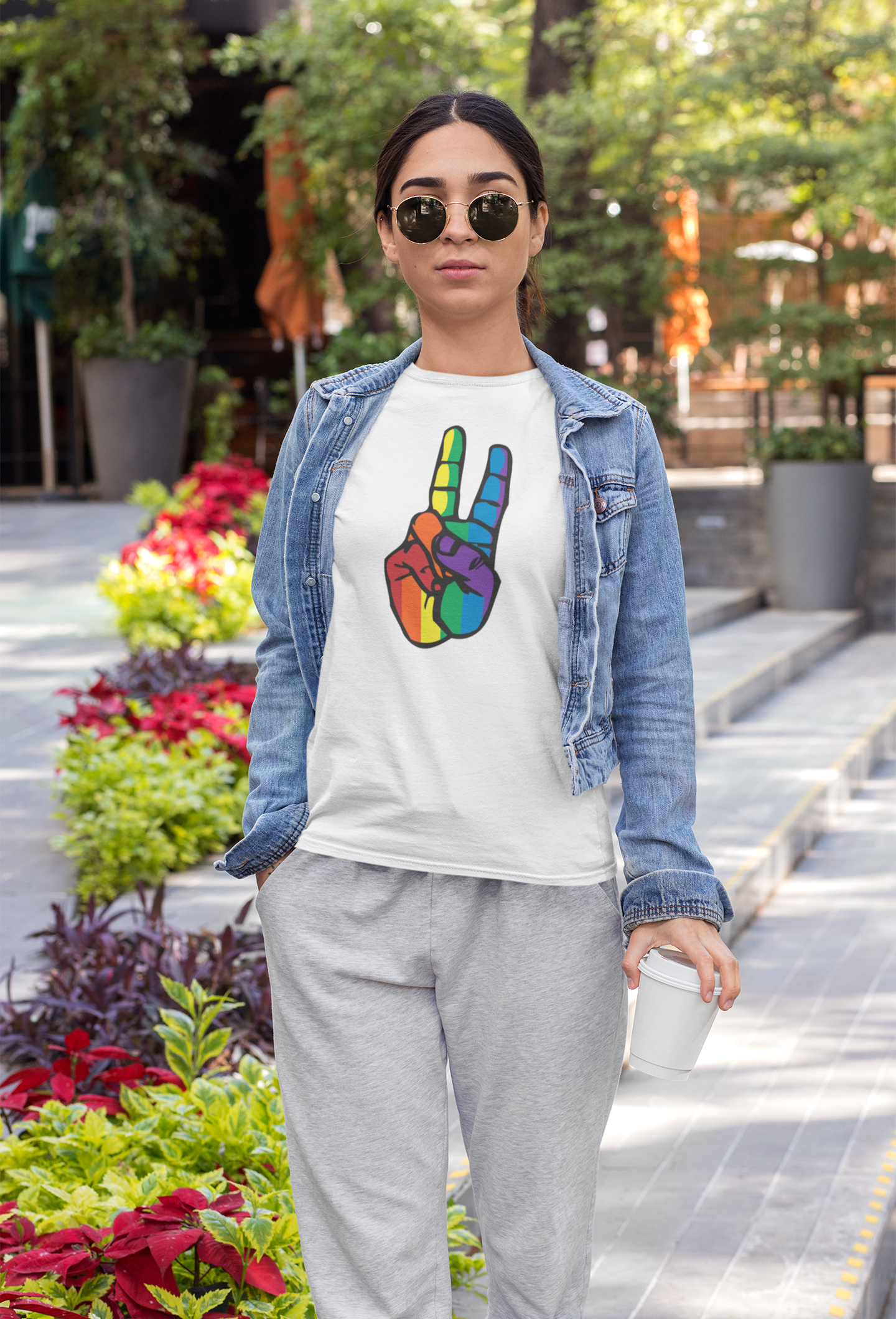 Bold PRIDE PEACE FINGERS Tee