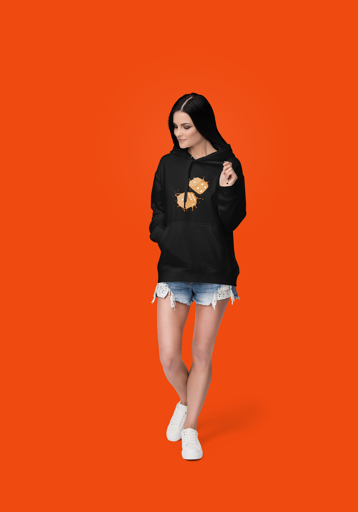 Dice Splash - Orange - Hoodie/Sweat.