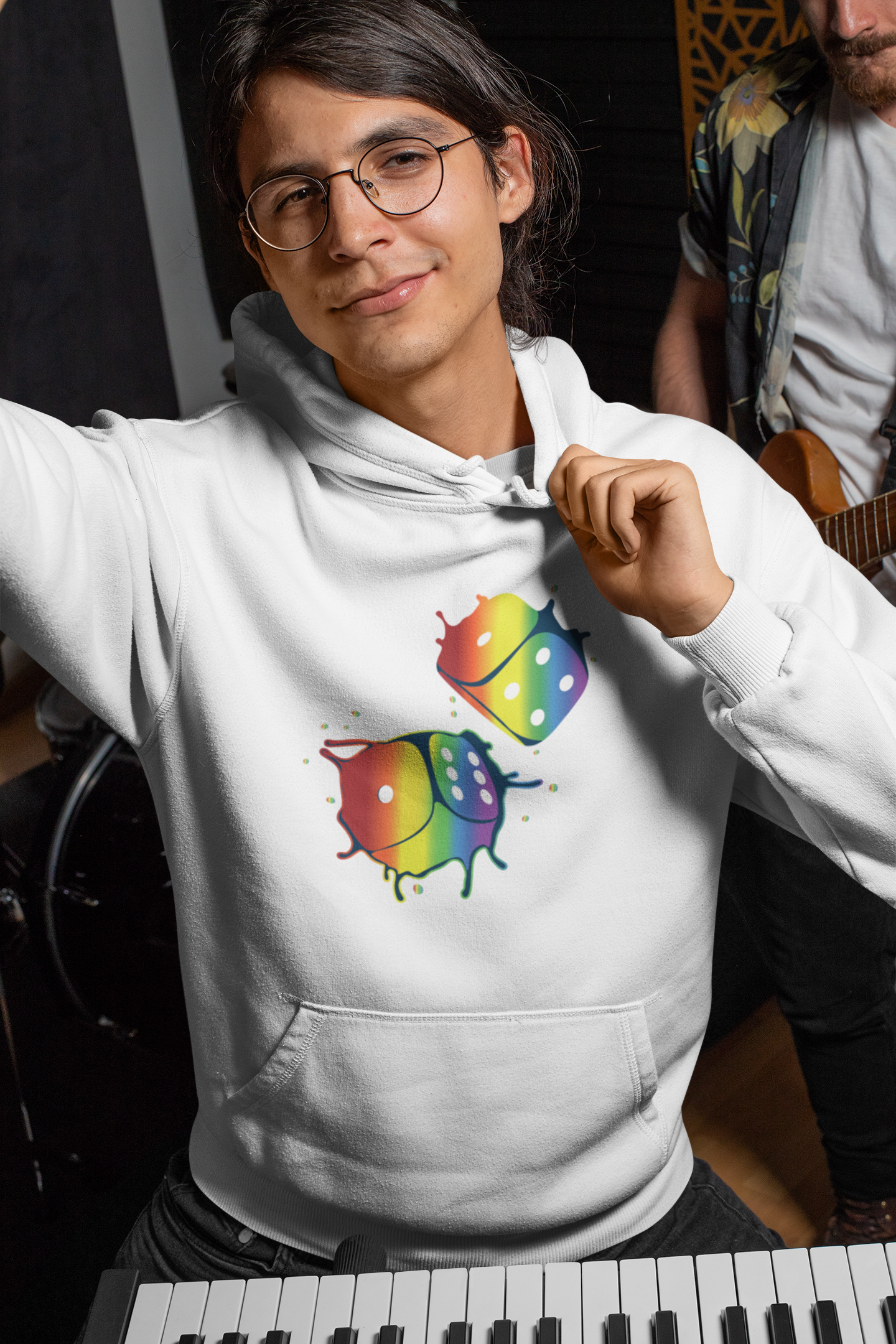 Dice Splash - Rainbow - Hoodie/Sweat.