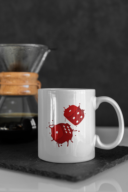 Collectors Mug - Dice Splash - Cherry Red