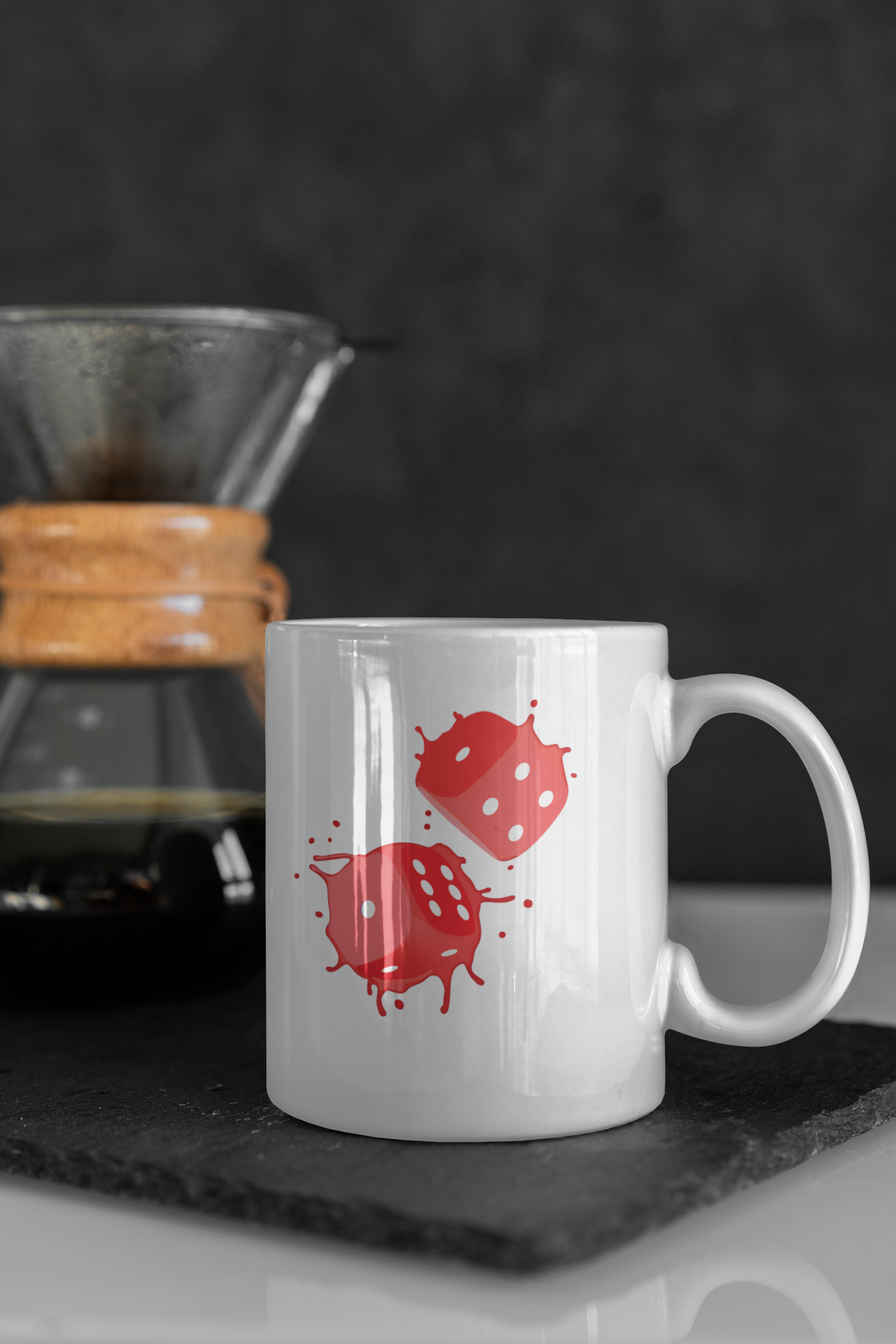 Collectors Mug - Red Dice Splash