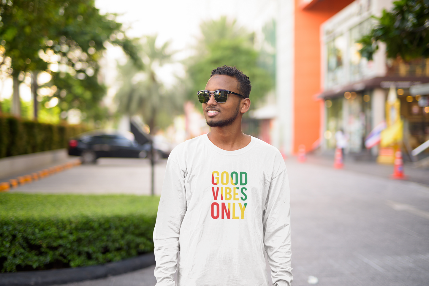 Reggae Good Vibes Only Long Sleeve Tee