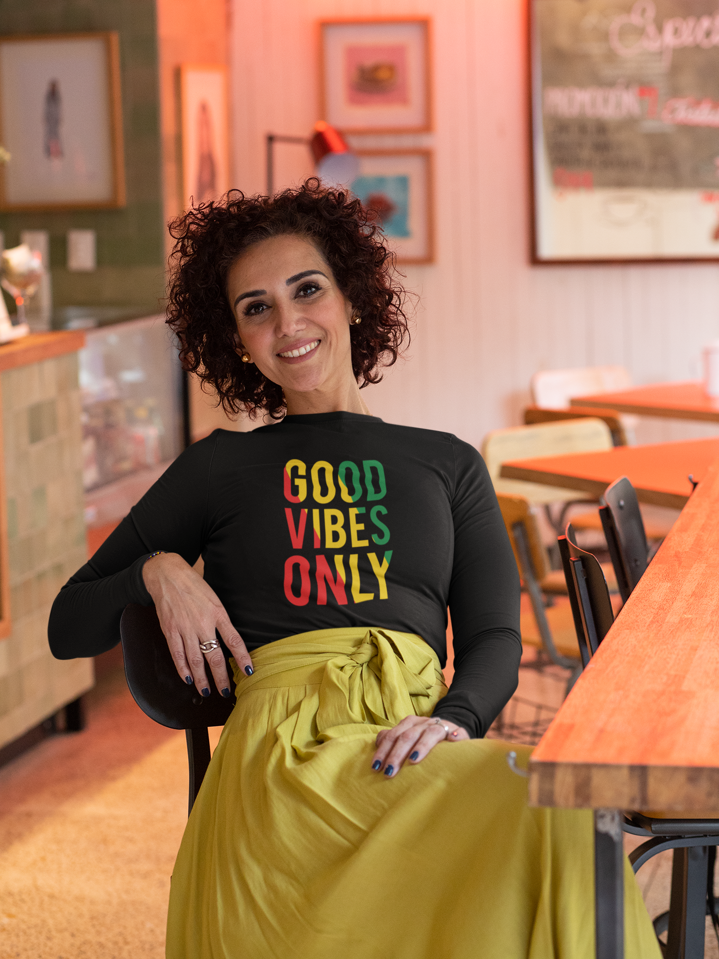 Reggae Good Vibes Only Long Sleeve Tee