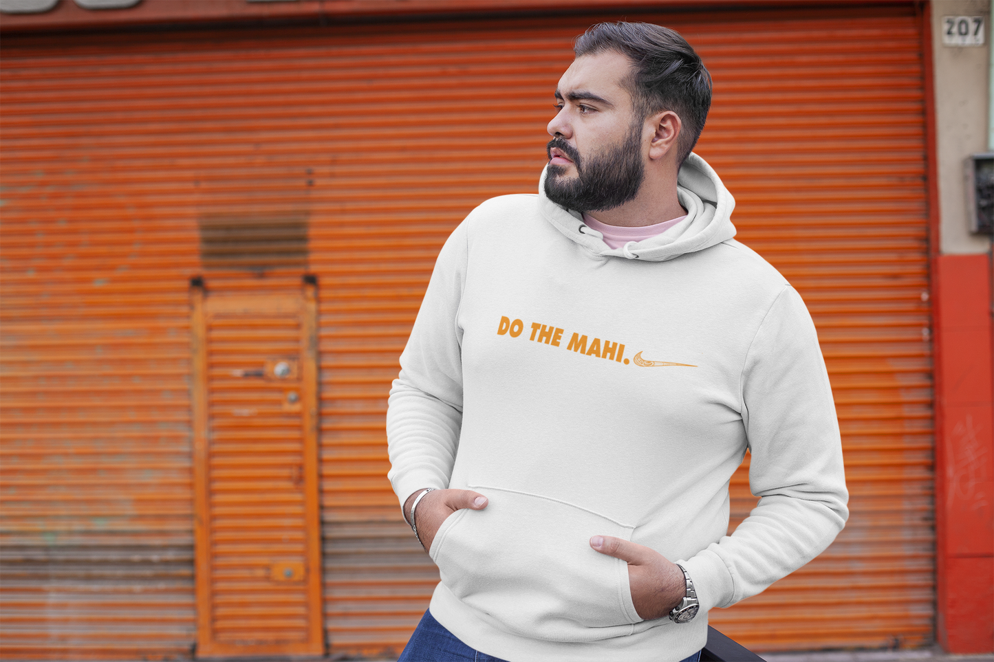 Orange - Do The Mahi (side tick)  HOODIE/SWEATSHIRT