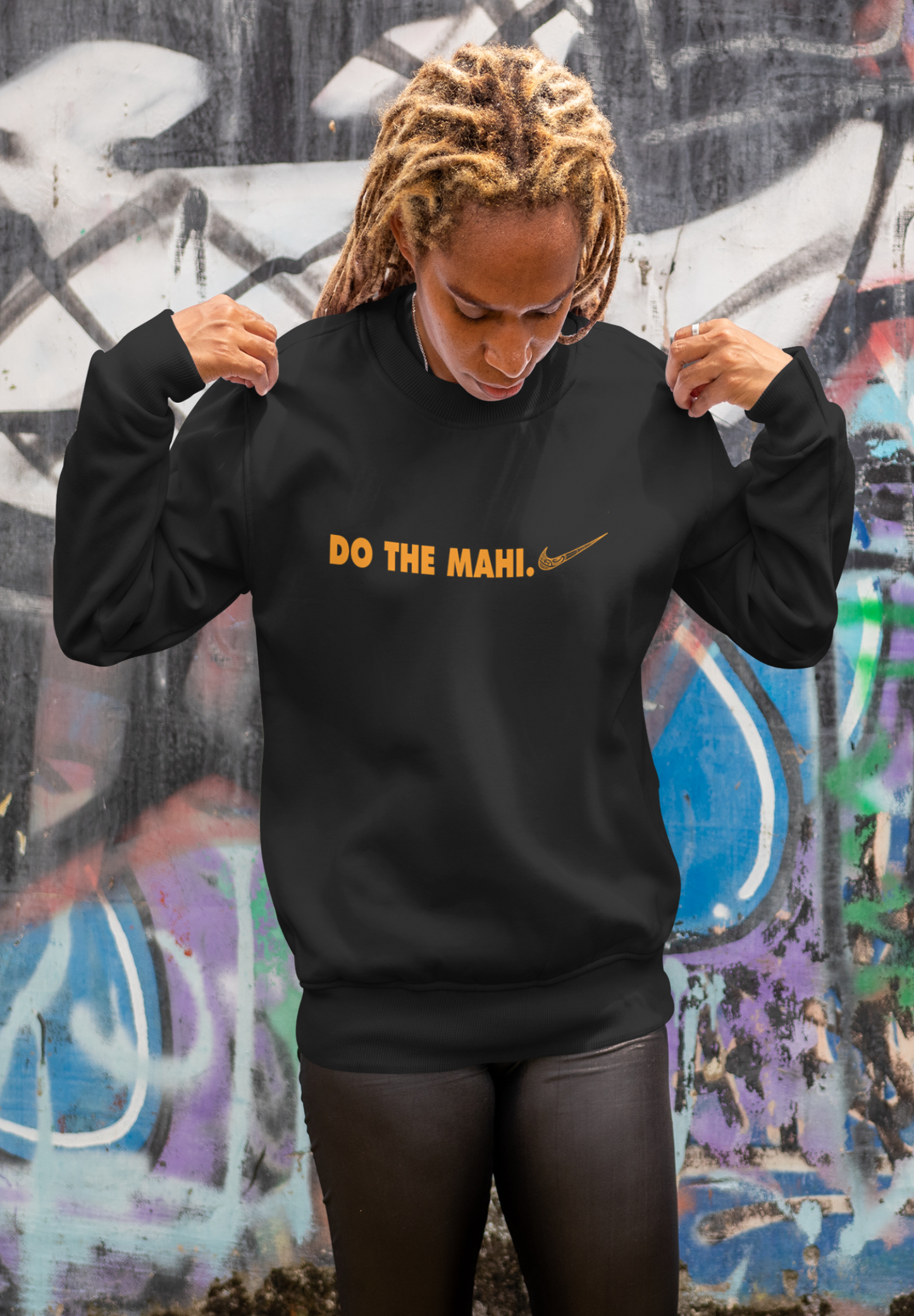 Orange - Do The Mahi (side tick)  HOODIE/SWEATSHIRT