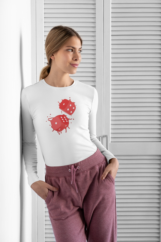 Dice Splash - Red - Long Sleeve