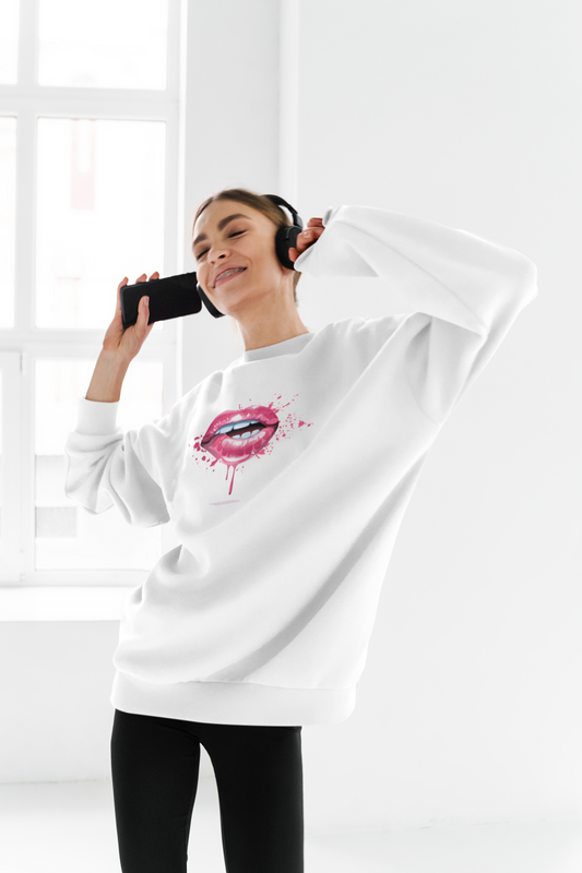 BITE ME - PINK LIPS - SWEATSHIRT