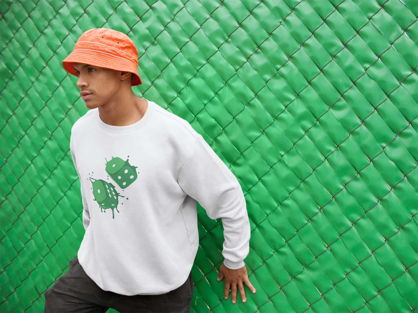 Dice Splash - Green - Hoodie/Sweat.