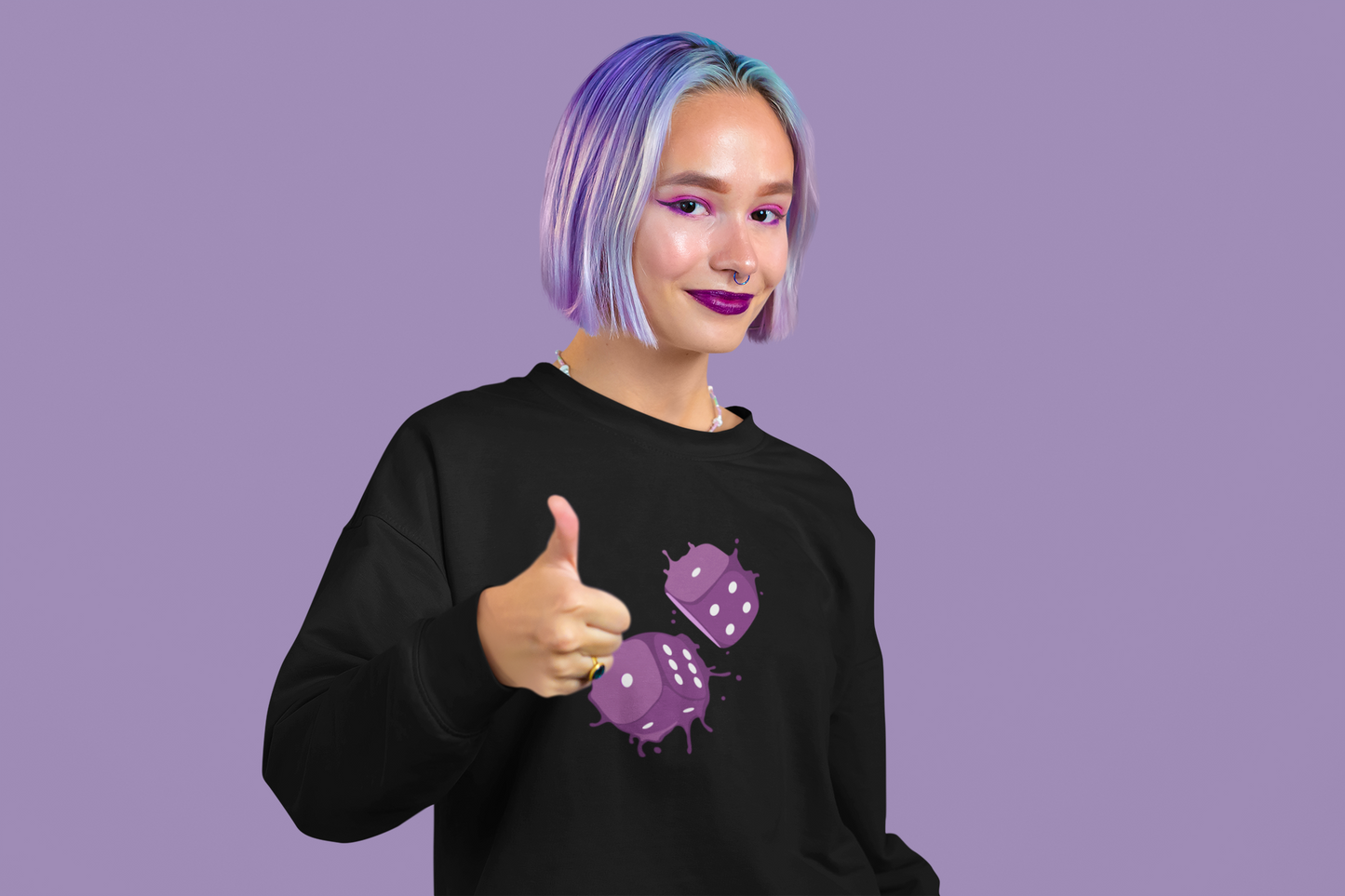 Dice Splash - Purple - Hoodie/Sweat.