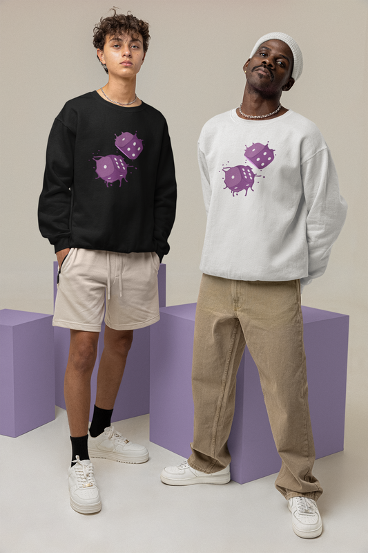 Dice Splash - Purple - Hoodie/Sweat.