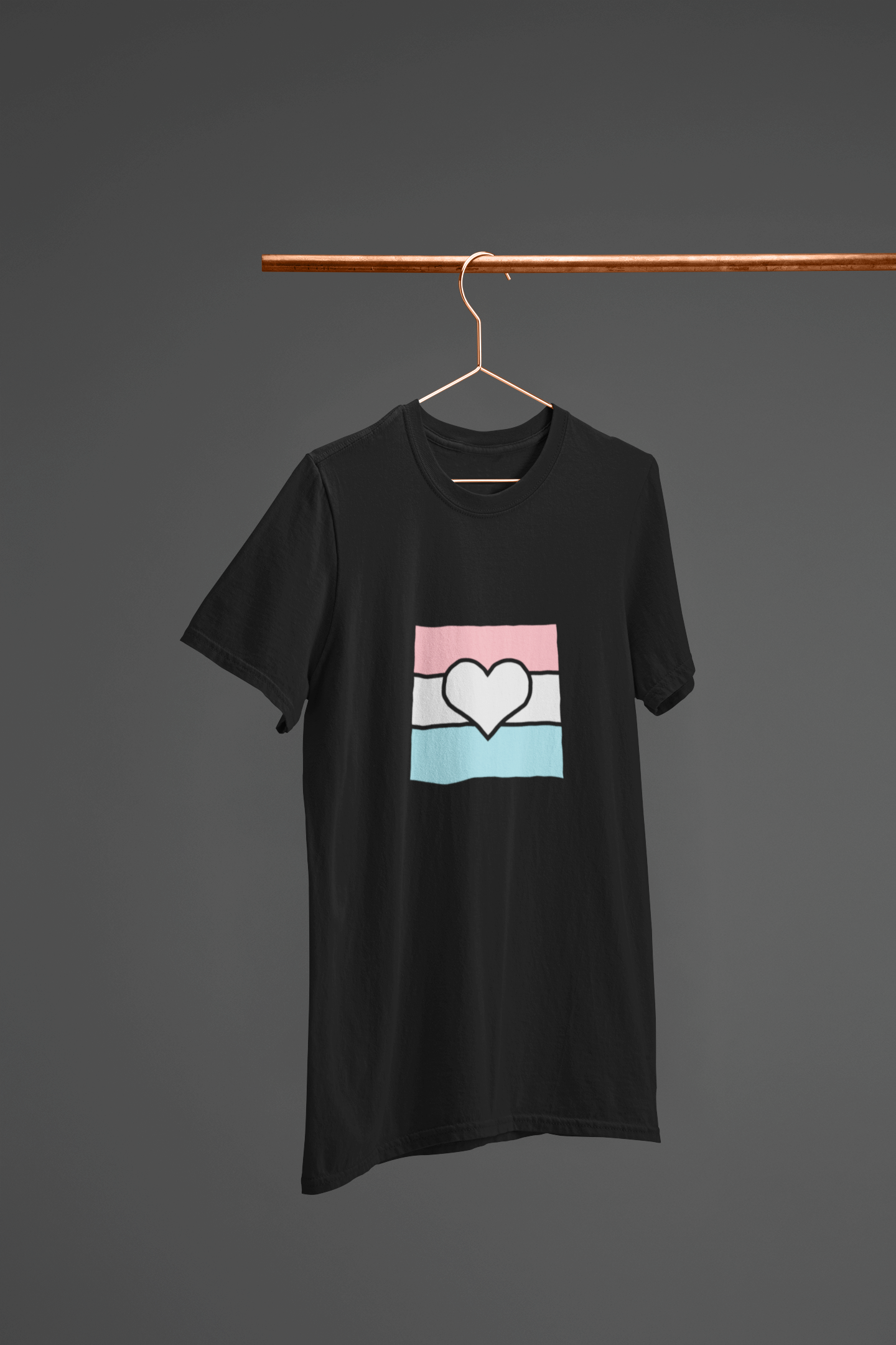 Trans Ally Heart TEE