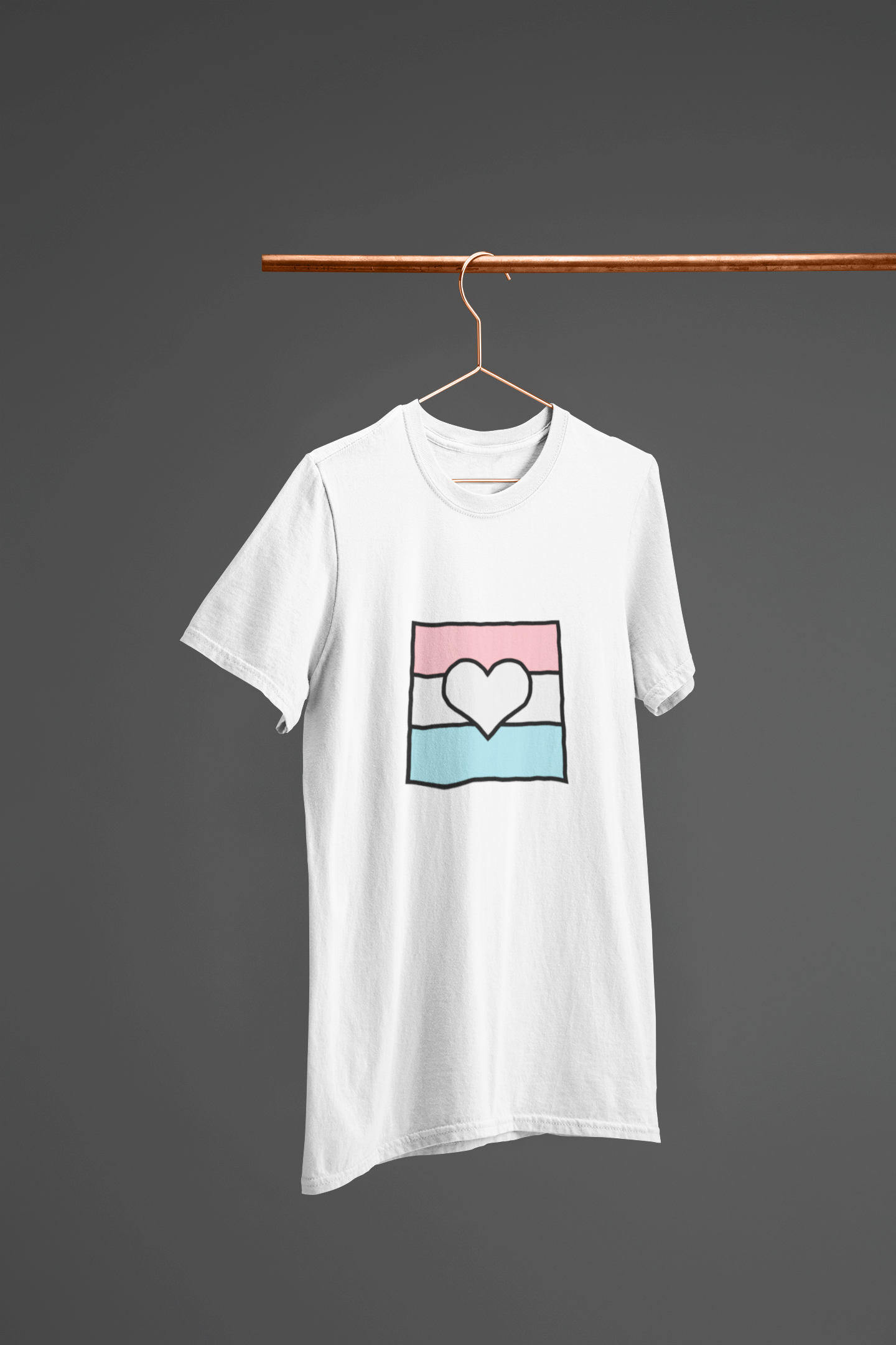 Trans Ally Heart TEE