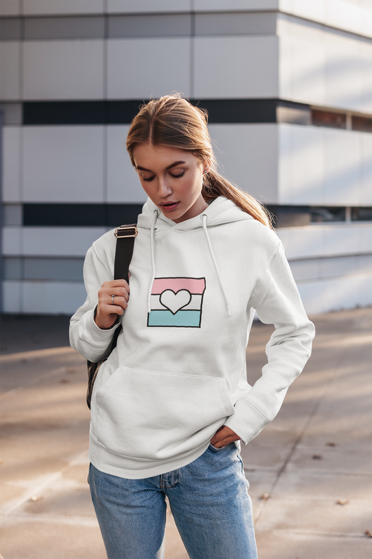 Trans Ally Heart - HOODIE