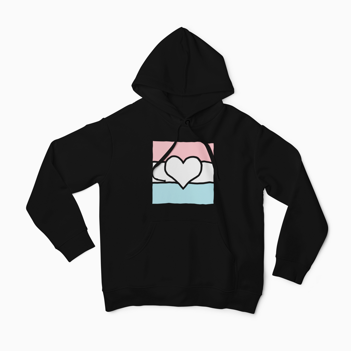 Trans Ally Heart - HOODIE