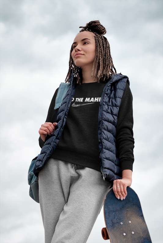 Mā (White) Do The Mahi (large tick)  SWEATSHIRT